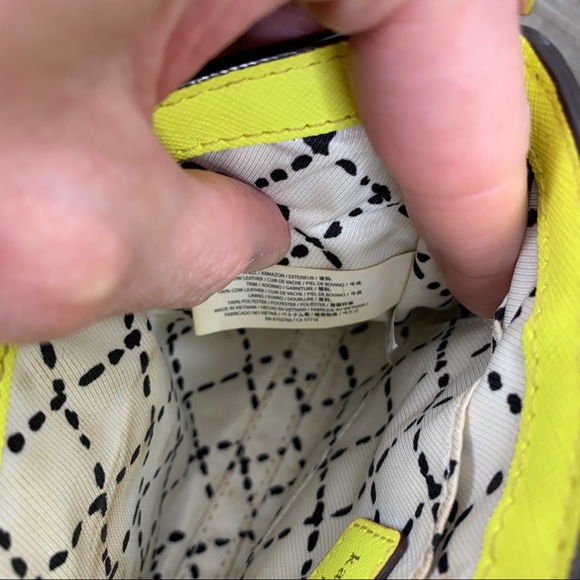 Kate Spade New York Newbury Lane Sally Crossbody Bag Highlighter Yellow - Picture 11 of 12